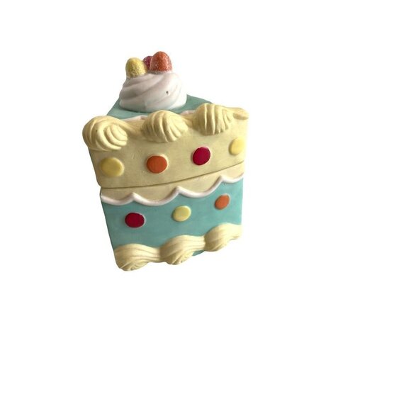 Hallmark "Little Slice of Nice" Birthday Cake Porcelain Trinket Box - Picture 4 of 5